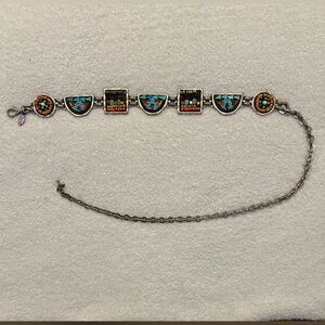 Chicos southwestern vibe silver and stones belt